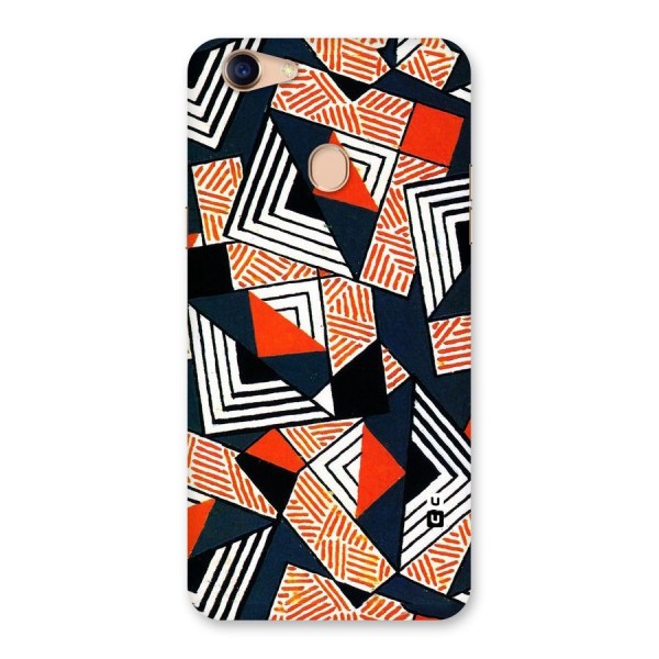 Colored Cuts Pattern Back Case for Oppo F5 Youth